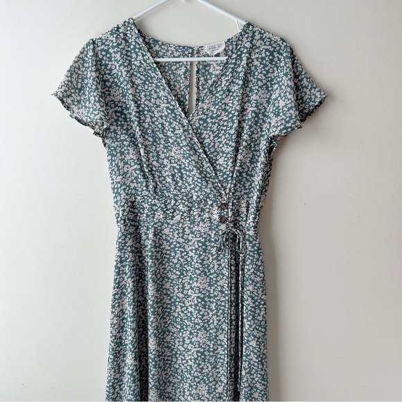 sienna sky blue floral dress Bonnie Buckle Denim Dress -Western Stretchy Mini  Matte Blaque